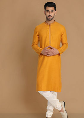 Subtle Light Orange Kurta Pajama image number 1